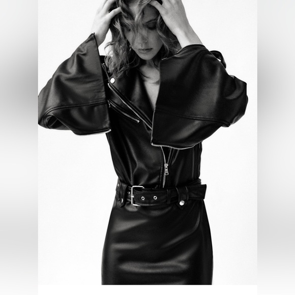 Zara Dresses & Skirts - NWT zara faux leather zippered dress